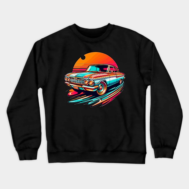 Chevy Biscayne Crewneck Sweatshirt by Vehicles-Art